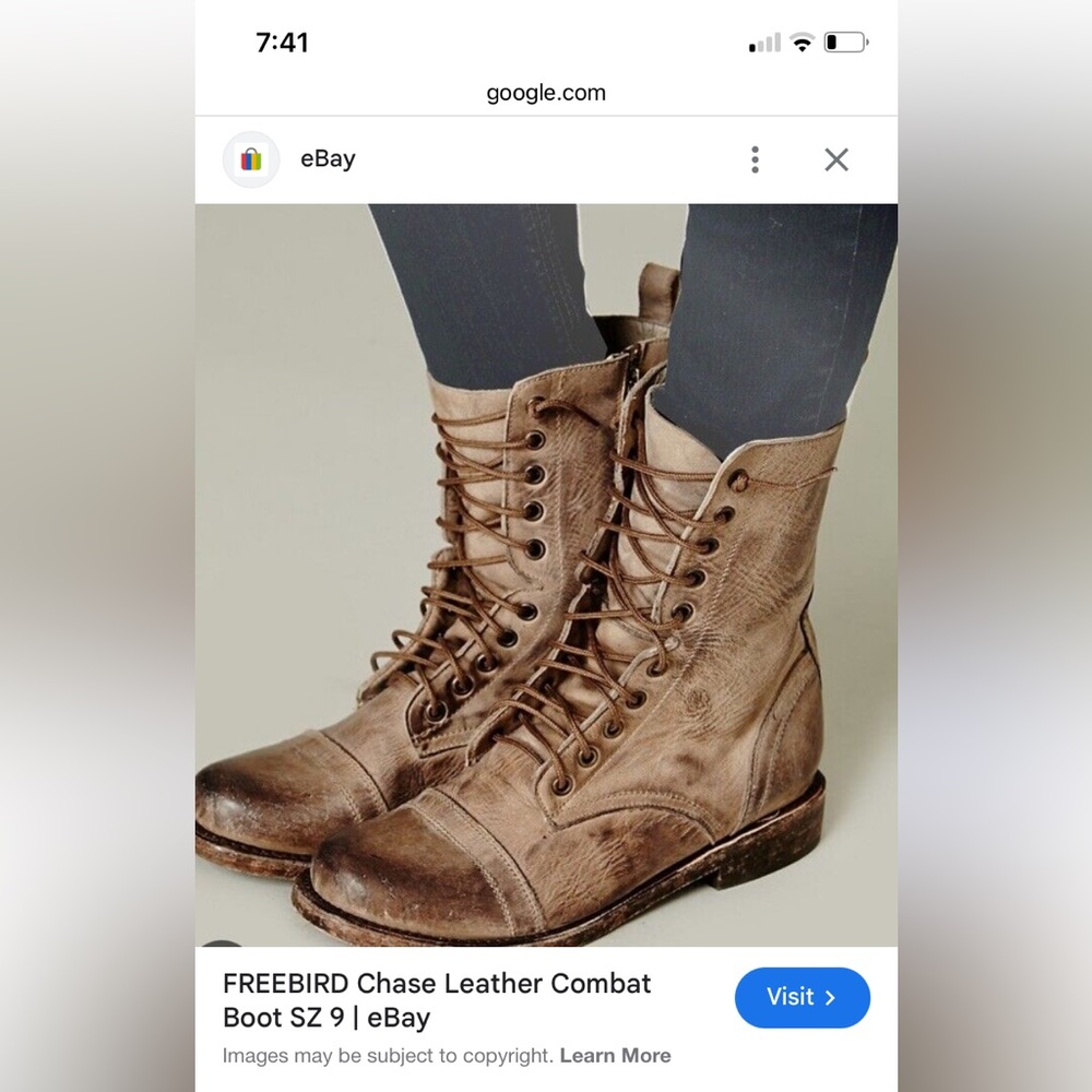Free bird by Steven size 7 Chase combat boots, color, dark gray